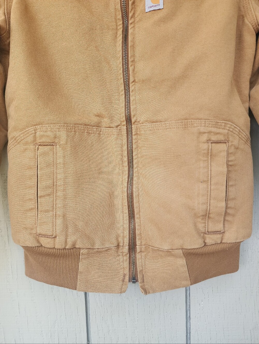 Carhartt Weathered Wildwood Sherpa Jacket Brown Sz Small - Picture 4 of 10
